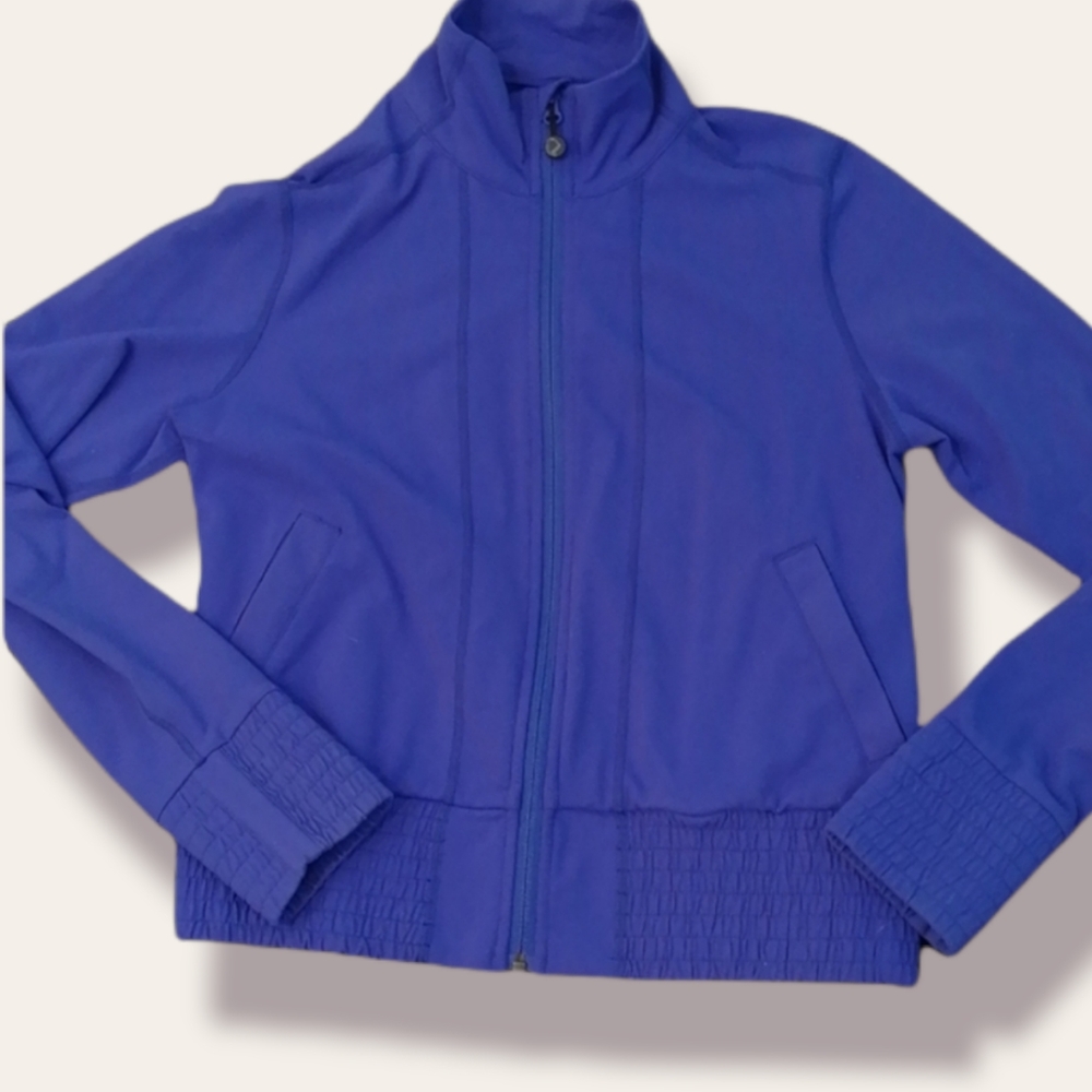 Lululemon Blue Da Bomber Zip Front Jacket Me…